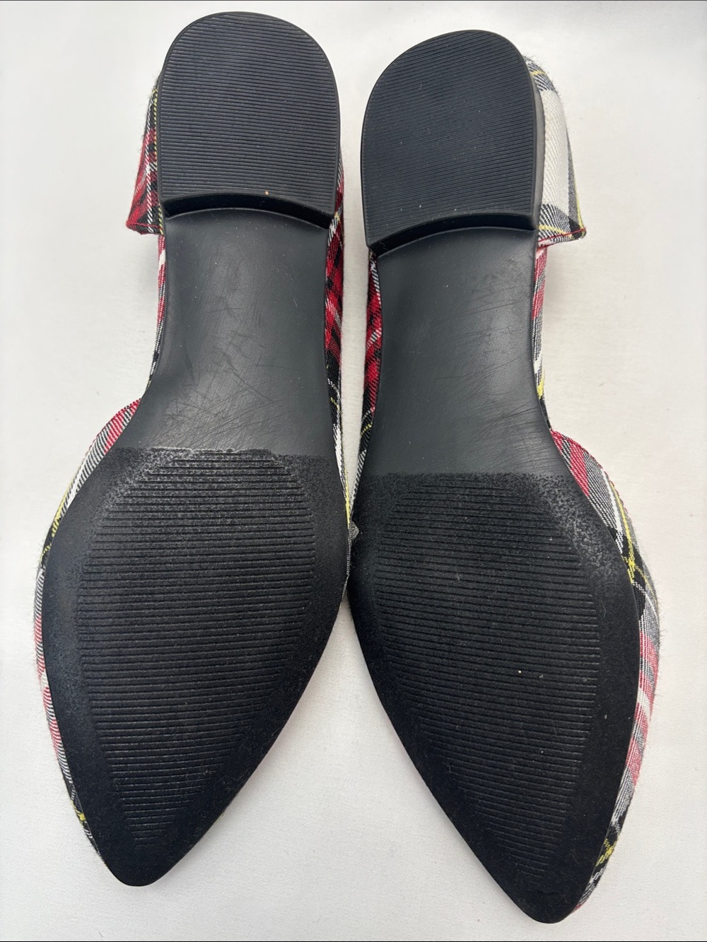 Isaac Mizrahi Amaya D’Orsay Tartan Red Plaid Pointed Toe Flats Women’s 8 - #413 - Picture 9 of 10